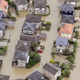 Flooded homes in Kunitomi in Miyazaki Prefecture on September 19.